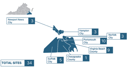 Kentucky map with locations