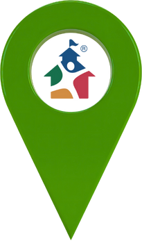 Green location pin graphic
