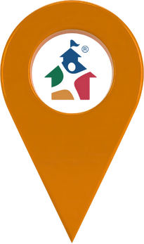 Orange location pin icon