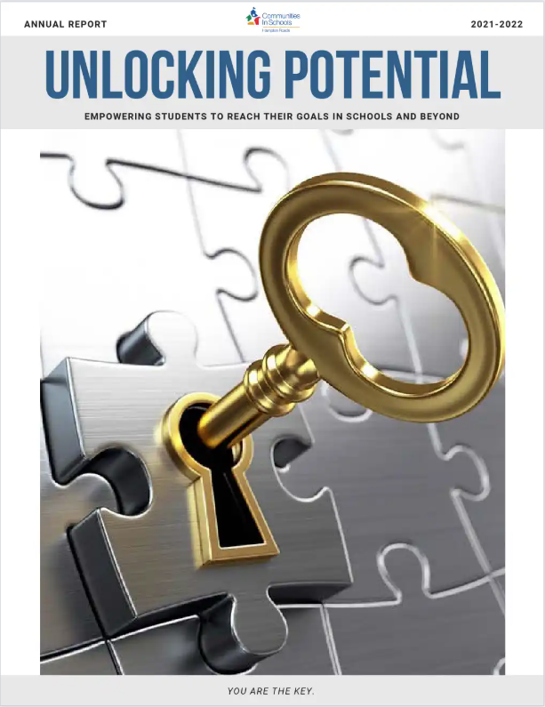 Key unlocking a puzzle piece