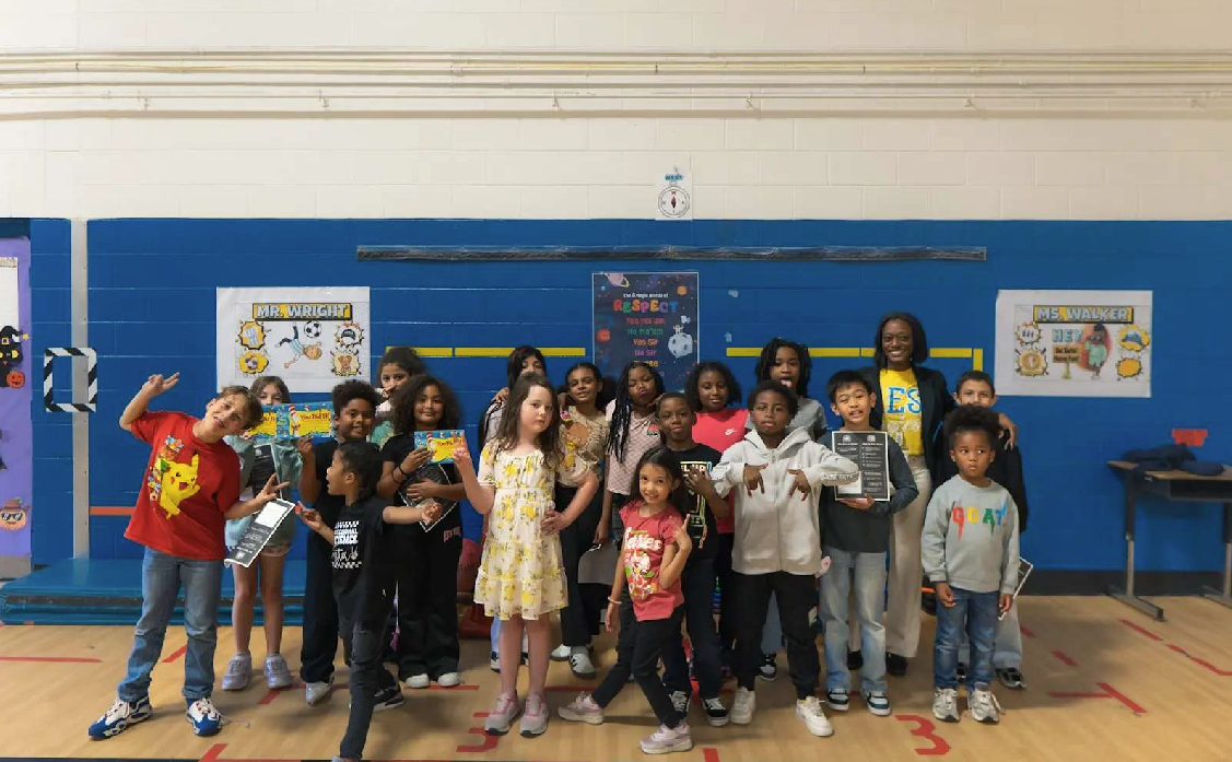 Children celebrating together indoors